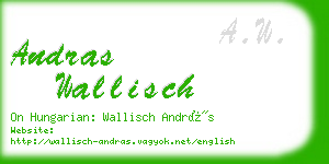 andras wallisch business card